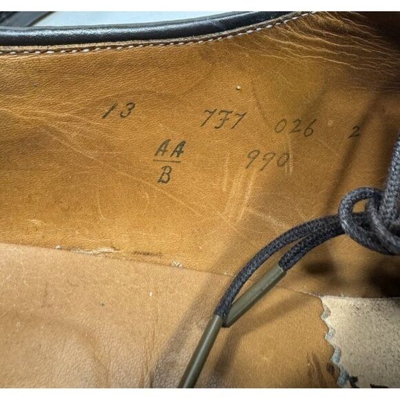 Alden x Sherman Brothers 990 Shell Cordovan Plain Toe Blucher Shoes Mens Sz 13 B - Picture 8 of 9